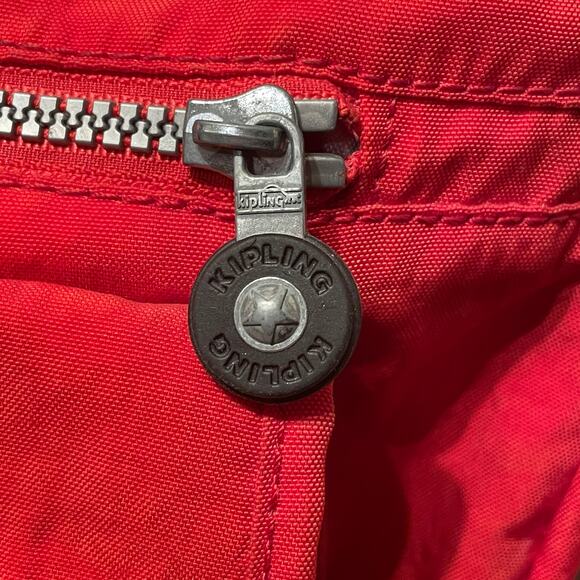 Kipling Red Nina Crossbody | Y2K Vintage Nylon Bag, Original Monkey Charm - Picture 10 of 14